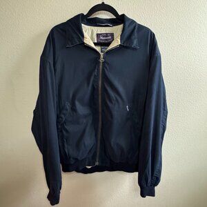 Faconnable Men’s Navy Bomber Jacket L Lightweight Zip French Designer Classic